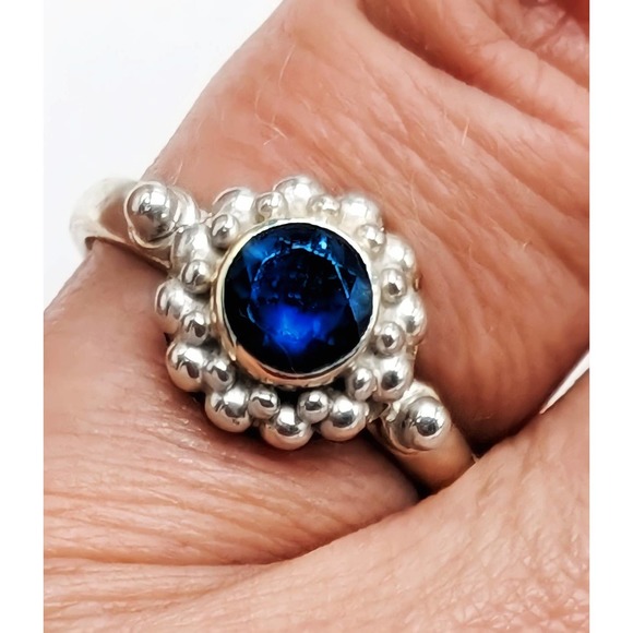 Sterling Silver Ring Size 8.5 Natural Iolite Blue Violet Gemstone Jewelry Gift - Picture 7 of 7